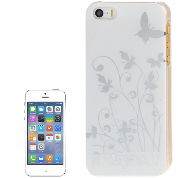 Butterfly Pattern Smooth Surface Plastic Case for iPhone 5 & 5s & SE