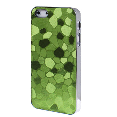 3D River Stones Metal + Plastic Protective Case for iPhone 5 (Army Green)