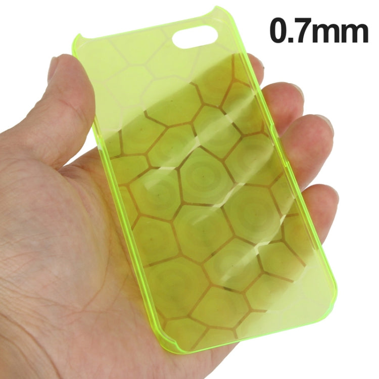 0.7mm Ultra Thin Liquid Cubed Geometric Pattern Translucent Plastic Case for iPhone 5 & 5s & SE