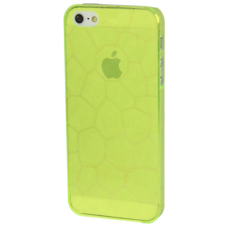 0.7mm Ultra Thin Liquid Cubed Geometric Pattern Translucent Plastic Case for iPhone 5 & 5s & SE
