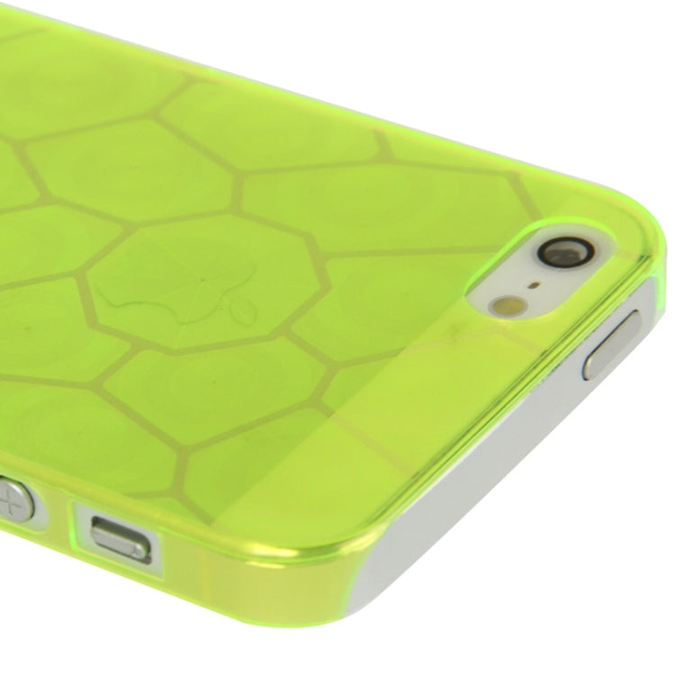 0.7mm Ultra Thin Liquid Cubed Geometric Pattern Translucent Plastic Case for iPhone 5 & 5s & SE