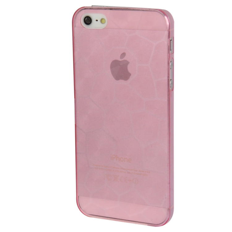 0.7mm Ultra Thin Liquid Cubed Geometric Pattern Translucent Plastic Case for iPhone 5 & 5s & SE