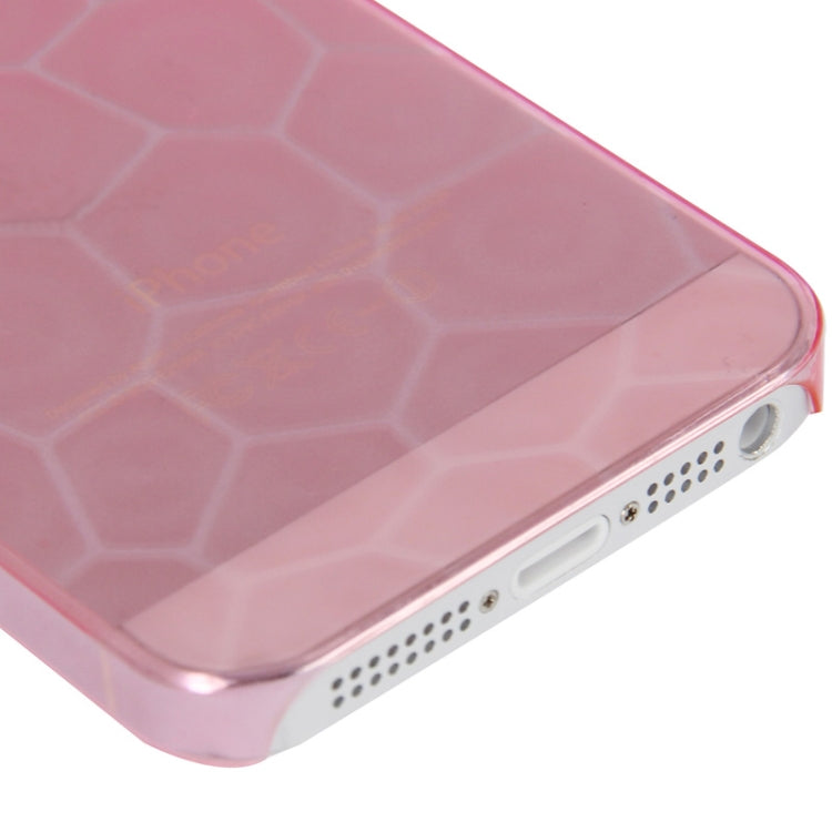 0.7mm Ultra Thin Liquid Cubed Geometric Pattern Translucent Plastic Case for iPhone 5 & 5s & SE