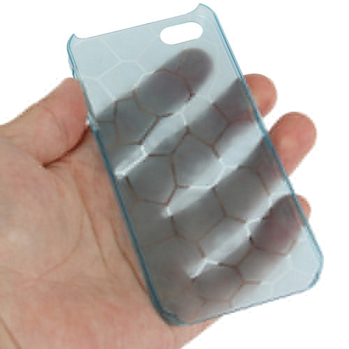 0.7mm Ultra Thin Liquid Cubed Geometric Pattern Translucent Plastic Case for iPhone 5 & 5s & SE