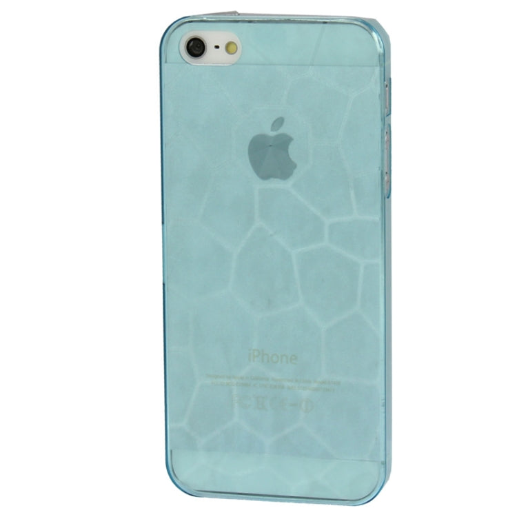 0.7mm Ultra Thin Liquid Cubed Geometric Pattern Translucent Plastic Case for iPhone 5 & 5s & SE