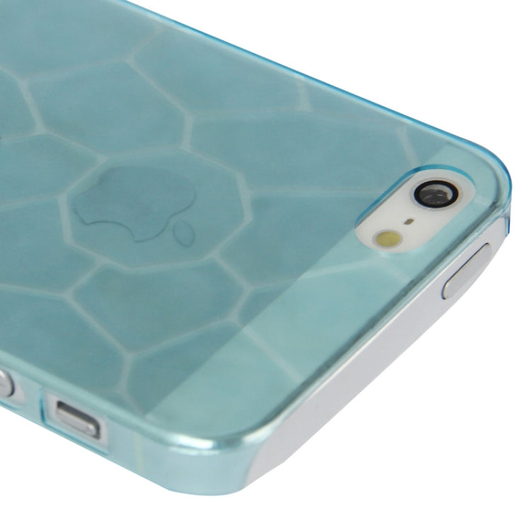 0.7mm Ultra Thin Liquid Cubed Geometric Pattern Translucent Plastic Case for iPhone 5 & 5s & SE