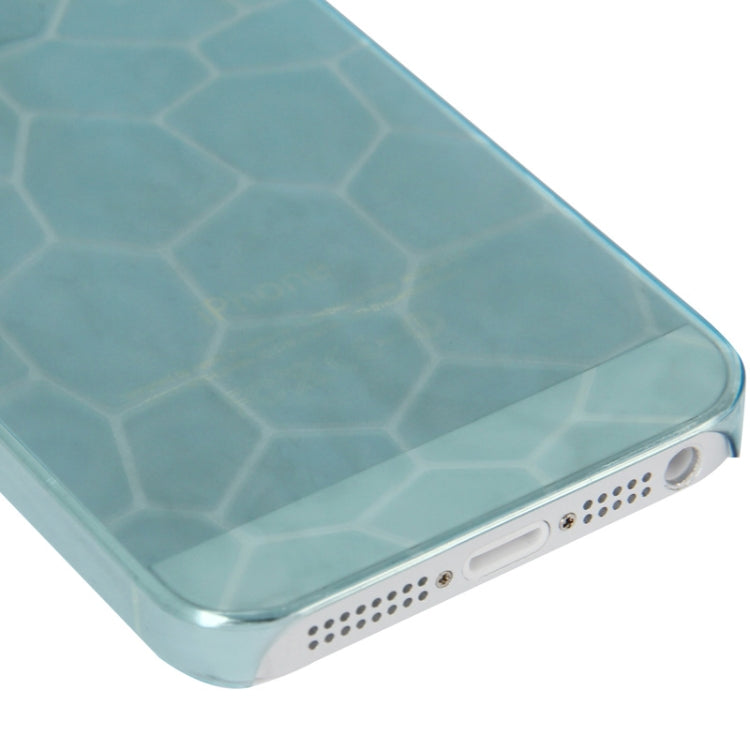 0.7mm Ultra Thin Liquid Cubed Geometric Pattern Translucent Plastic Case for iPhone 5 & 5s & SE