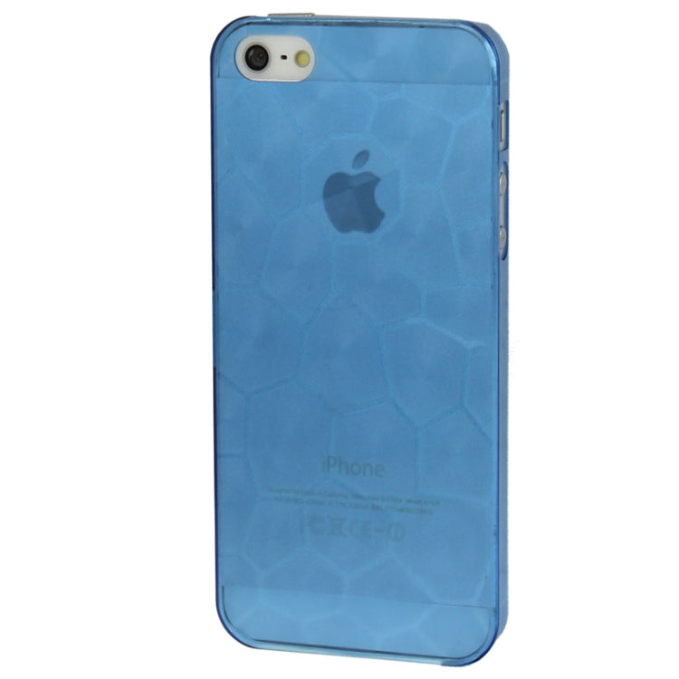 0.7mm Ultra Thin Liquid Cubed Geometric Pattern Translucent Plastic Case for iPhone 5 & 5s & SE
