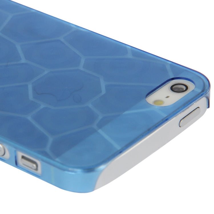 0.7mm Ultra Thin Liquid Cubed Geometric Pattern Translucent Plastic Case for iPhone 5 & 5s & SE