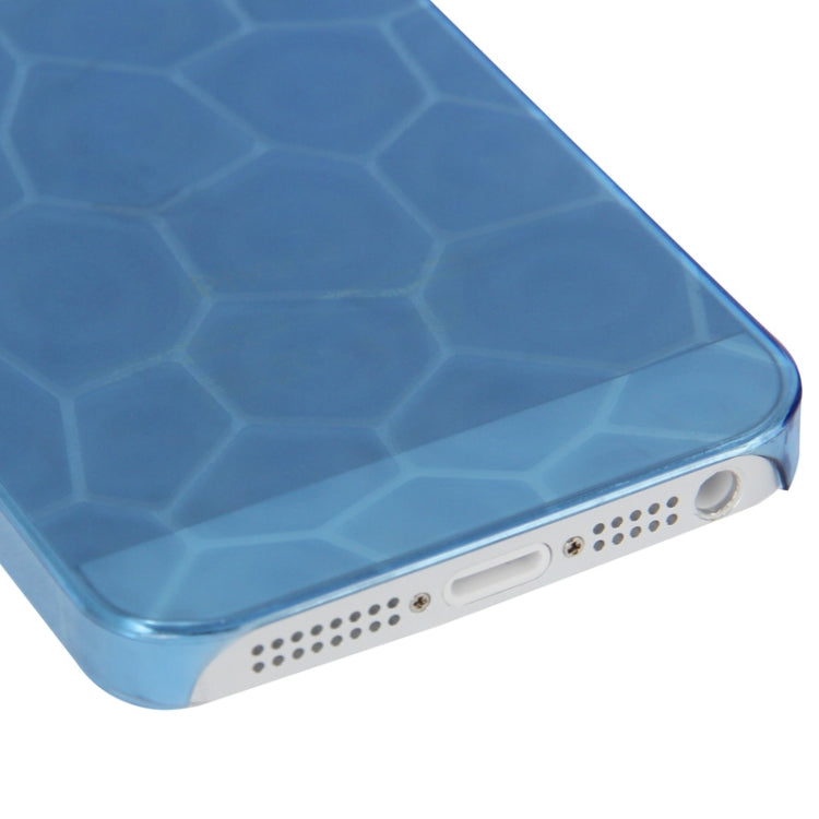 0.7mm Ultra Thin Liquid Cubed Geometric Pattern Translucent Plastic Case for iPhone 5 & 5s & SE