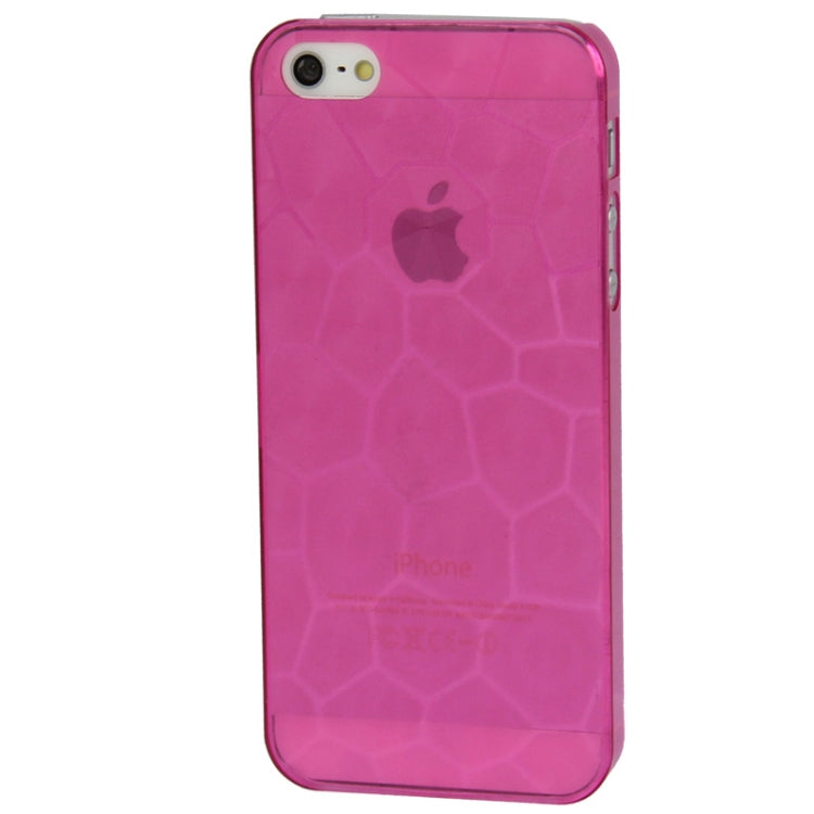0.7mm Ultra Thin Liquid Cubed Geometric Pattern Translucent Plastic Case for iPhone 5 & 5s & SE
