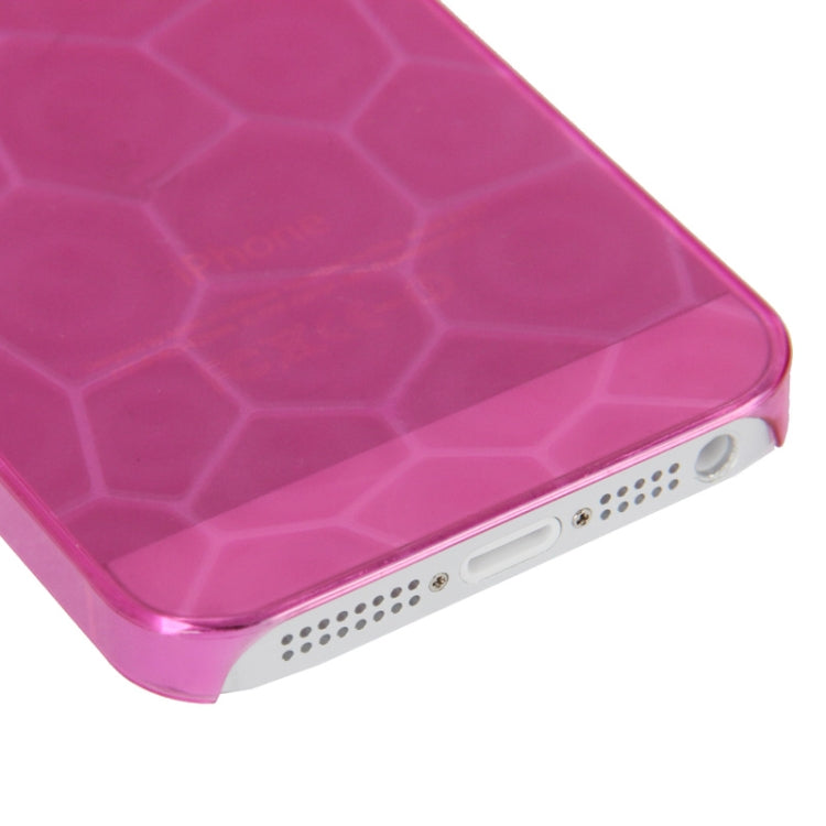 0.7mm Ultra Thin Liquid Cubed Geometric Pattern Translucent Plastic Case for iPhone 5 & 5s & SE