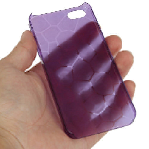 0.7mm Ultra Thin Liquid Cubed Geometric Pattern Translucent Plastic Case for iPhone 5 & 5s & SE