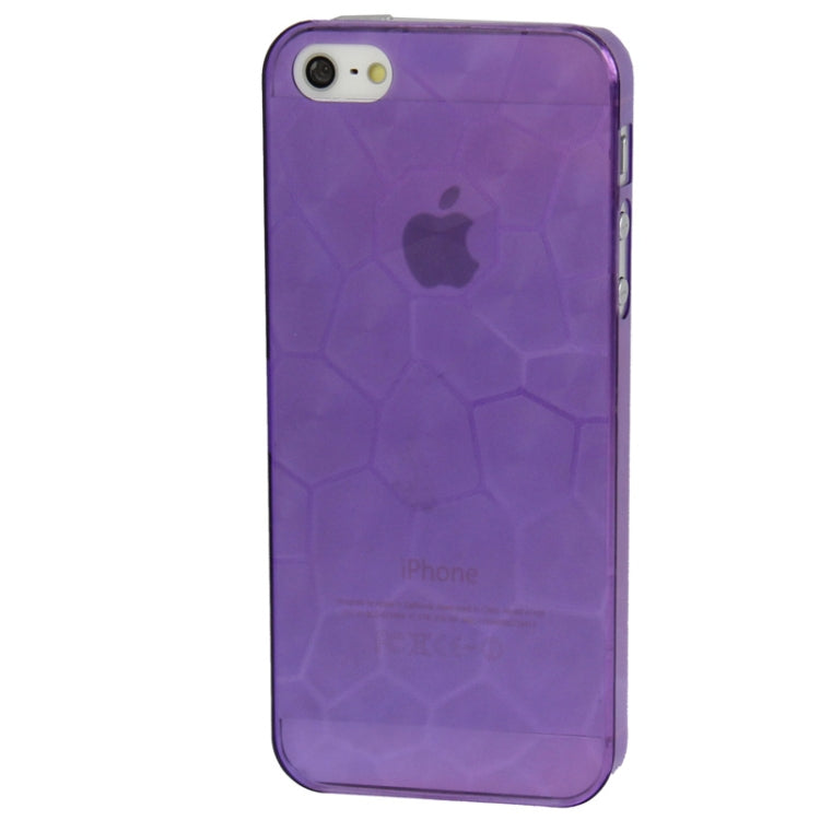0.7mm Ultra Thin Liquid Cubed Geometric Pattern Translucent Plastic Case for iPhone 5 & 5s & SE