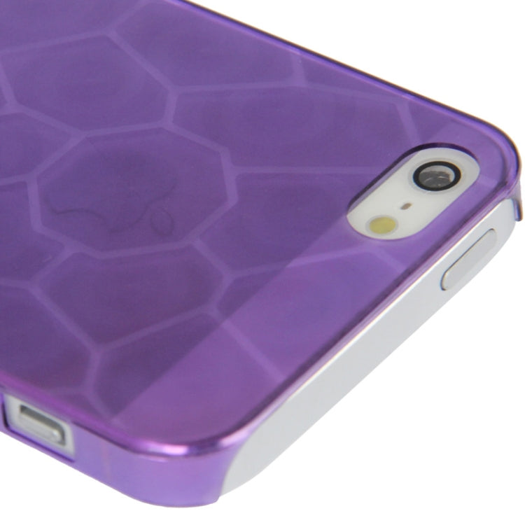 0.7mm Ultra Thin Liquid Cubed Geometric Pattern Translucent Plastic Case for iPhone 5 & 5s & SE