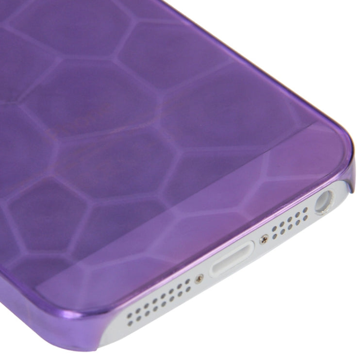 0.7mm Ultra Thin Liquid Cubed Geometric Pattern Translucent Plastic Case for iPhone 5 & 5s & SE
