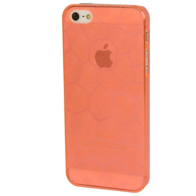 0.7mm Ultra Thin Liquid Cubed Geometric Pattern Translucent Plastic Case for iPhone 5 & 5s & SE