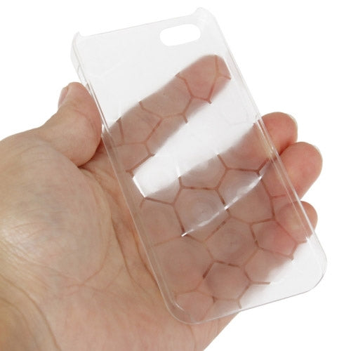 0.7mm Ultra Thin Liquid Cubed Geometric Pattern Translucent Plastic Case for iPhone 5 & 5s & SE