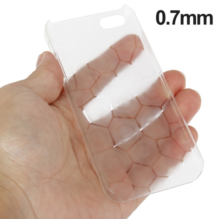 0.7mm Ultra Thin Liquid Cubed Geometric Pattern Translucent Plastic Case for iPhone 5 & 5s & SE