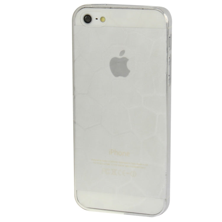 0.7mm Ultra Thin Liquid Cubed Geometric Pattern Translucent Plastic Case for iPhone 5 & 5s & SE
