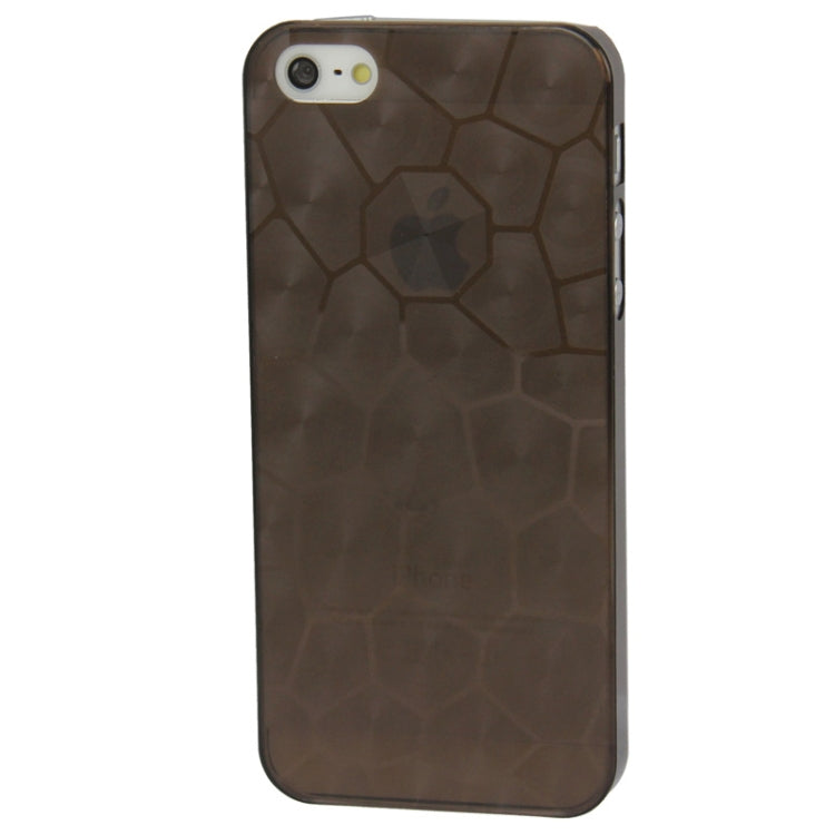 0.7mm Ultra Thin Liquid Cubed Geometric Pattern Translucent Plastic Case for iPhone 5 & 5s & SE