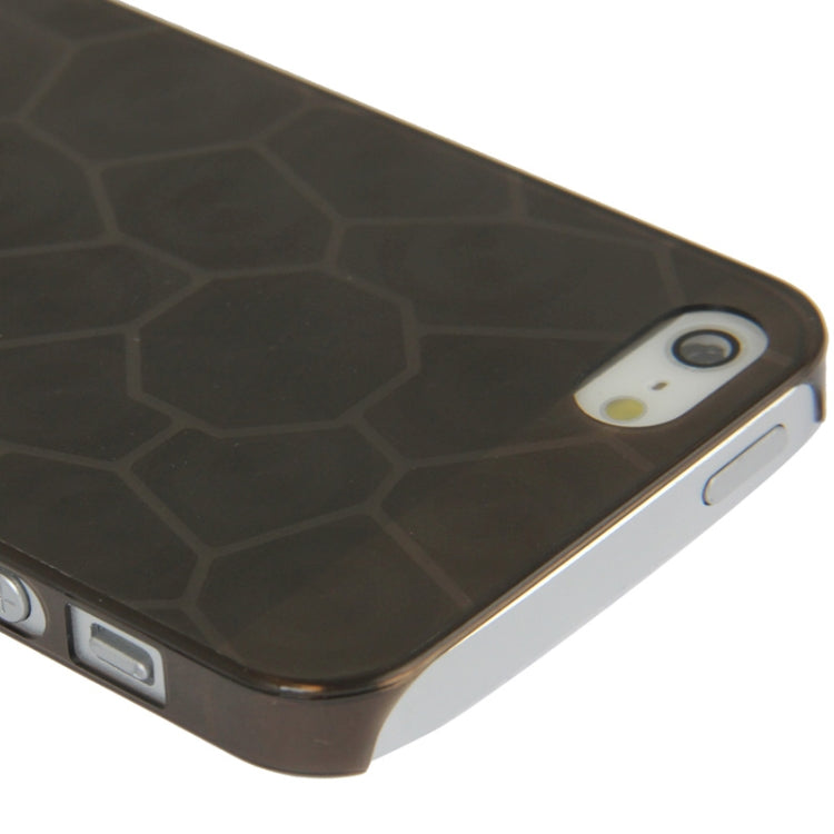 0.7mm Ultra Thin Liquid Cubed Geometric Pattern Translucent Plastic Case for iPhone 5 & 5s & SE