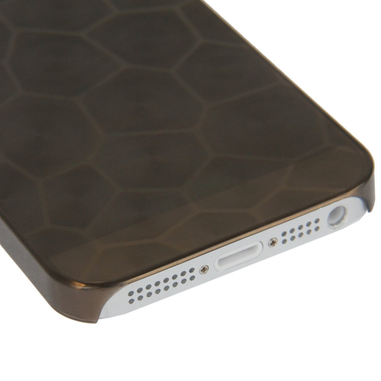 0.7mm Ultra Thin Liquid Cubed Geometric Pattern Translucent Plastic Case for iPhone 5 & 5s & SE