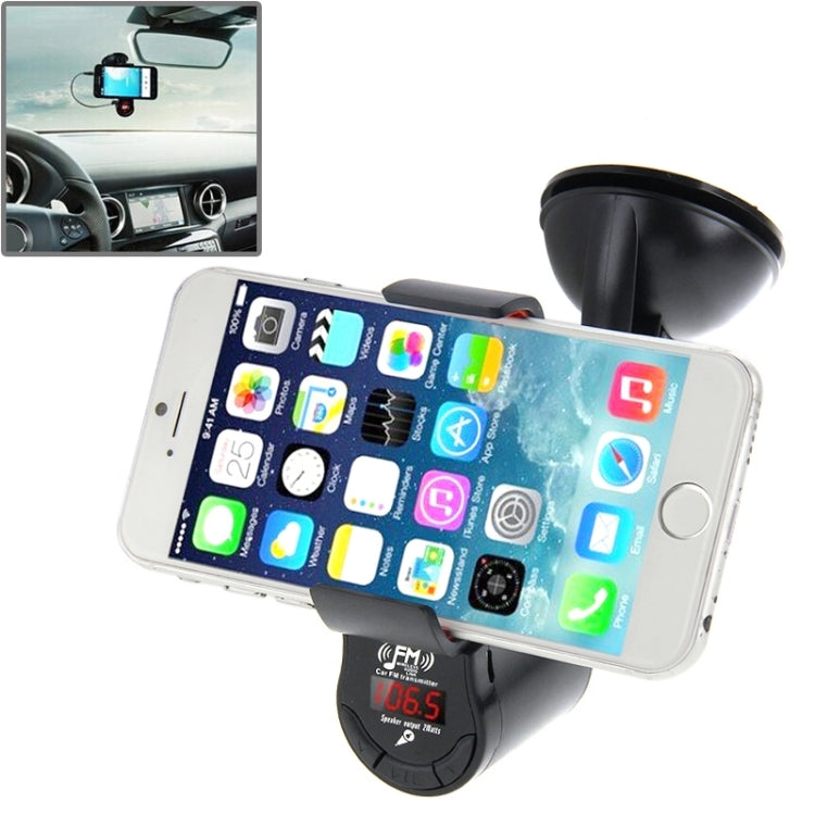 FM09 Car Mount Holder Charger Fm Transmitter Handsfree for iPhone 5 & 5S & 5C / iPhone 4 & 4S(Black)