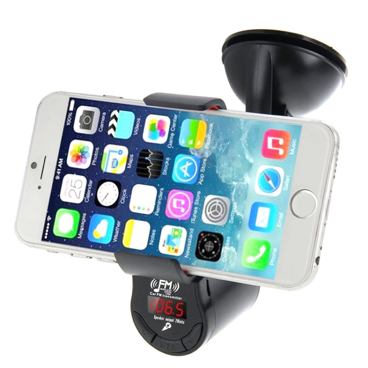 FM09 Car Mount Holder Charger Fm Transmitter Handsfree for iPhone 5 & 5S & 5C / iPhone 4 & 4S(Black)