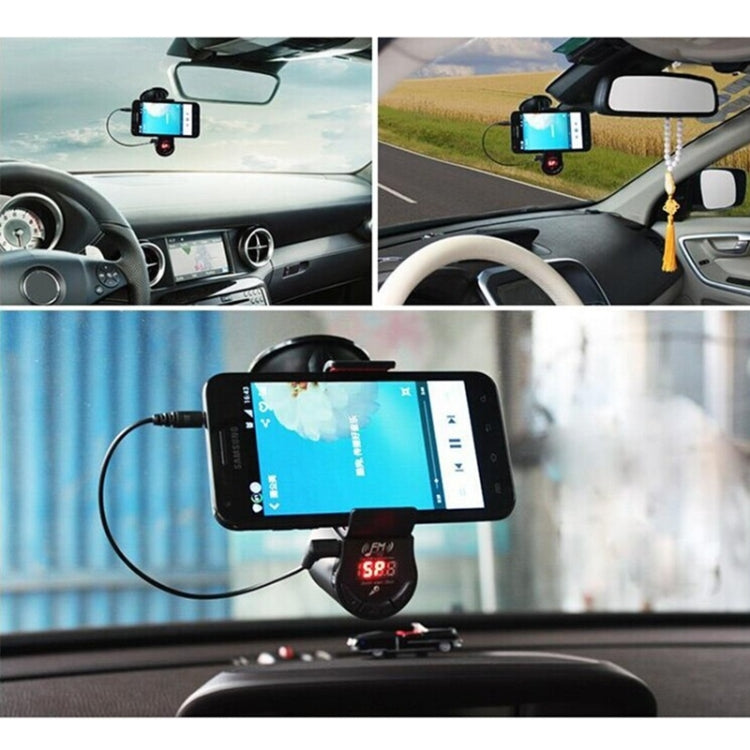 FM09 Car Mount Holder Charger Fm Transmitter Handsfree for iPhone 5 & 5S & 5C / iPhone 4 & 4S(Black)