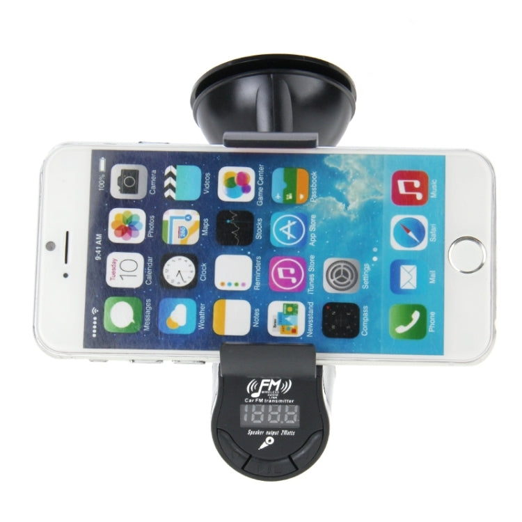 FM09 Car Mount Holder Charger Fm Transmitter Handsfree for iPhone 5 & 5S & 5C / iPhone 4 & 4S(Black)