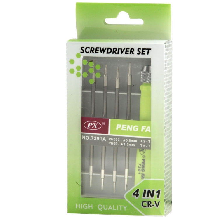 4 in 1 CR-V Series Screwdriver Sets for iPhone 5 & 5S & 5C / iPhone 4 & 4S, T2 - T4 (0.8mm) / T5 - T6 (1.2mm)