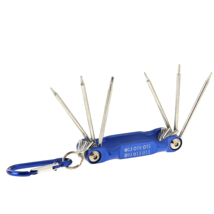 SUNSHINE SD-8100 Universal 6 in 1 Magnetic Precision Screwdrivers Tools Sets with Carabiner for