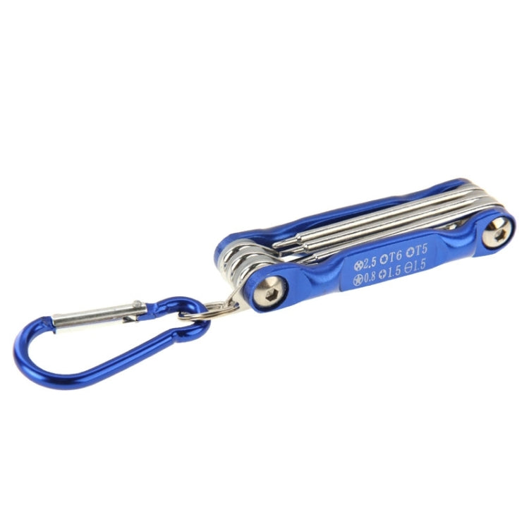 SUNSHINE SD-8100 Universal 6 in 1 Magnetic Precision Screwdrivers Tools Sets with Carabiner for