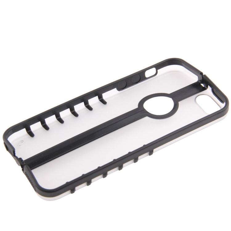 Transparent Transform Shell Plastic + TPU Case for iPhone 5 & 5s & SE & SE (Black)