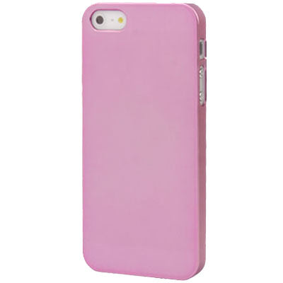 Smooth Pure Color Series Plastic Protective Case for iPhone 5 & 5s & SE (Pink)