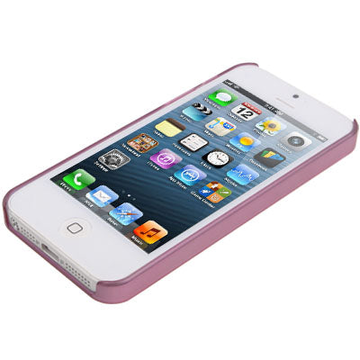 Smooth Pure Color Series Plastic Protective Case for iPhone 5 & 5s & SE (Pink)