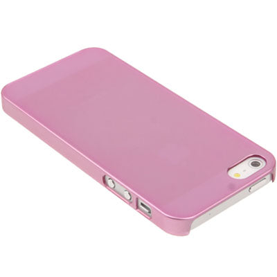Smooth Pure Color Series Plastic Protective Case for iPhone 5 & 5s & SE (Pink)