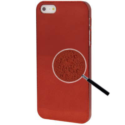 Raindrop Effect Pattern Plastic Protective Case for iPhone 5 & 5s & SE (Red)