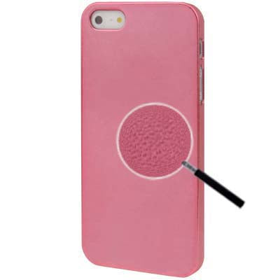 Raindrop Effect Pattern Plastic Protective Case for iPhone 5 & 5s & SE (Pink)