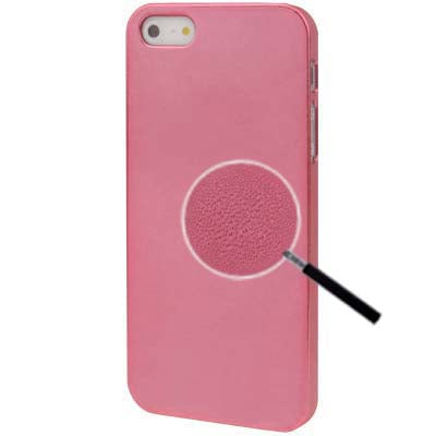 Raindrop Effect Pattern Plastic Protective Case for iPhone 5 & 5s & SE (Pink)