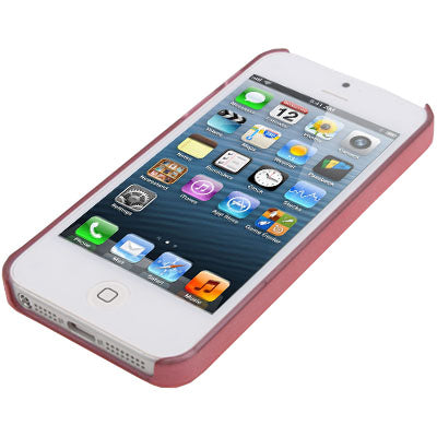 Raindrop Effect Pattern Plastic Protective Case for iPhone 5 & 5s & SE (Pink)