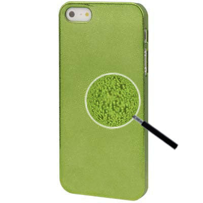 Raindrop Effect Pattern Plastic Protective Case for iPhone 5 & 5s & SE (Army Green)