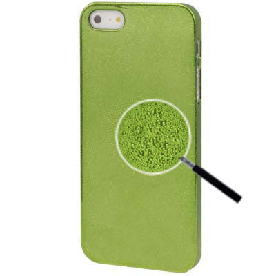 Raindrop Effect Pattern Plastic Protective Case for iPhone 5 & 5s & SE (Army Green)