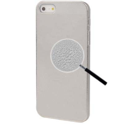 Raindrop Effect Pattern Plastic Protective Case for iPhone 5 & 5s & SE (Silver)