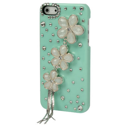 iPhone5 Diamond Flower Metal Chain Case