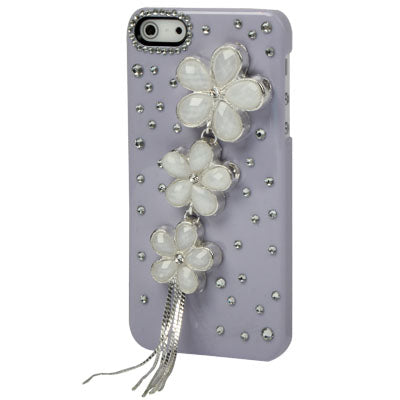 iPhone5 Diamond Flower Metal Chain Case