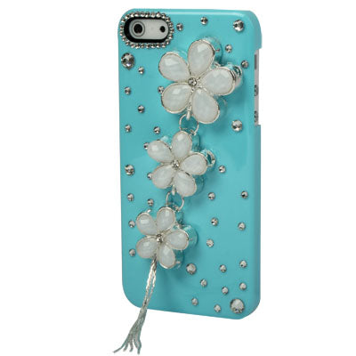 iPhone5 Diamond Flower Metal Chain Case