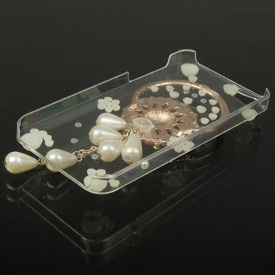 Diamond Flower Pearl Pendant Case for iPhone 5