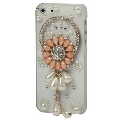 Diamond Flower Pearl Pendant Case for iPhone 5